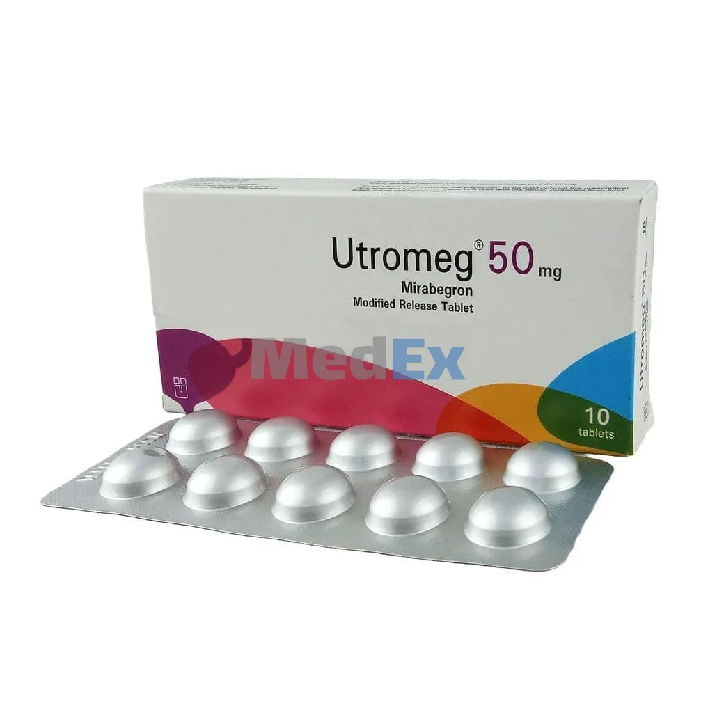 Utromeg (25–50 mg) pack, manufacturer as listed: UniMed UniHealth